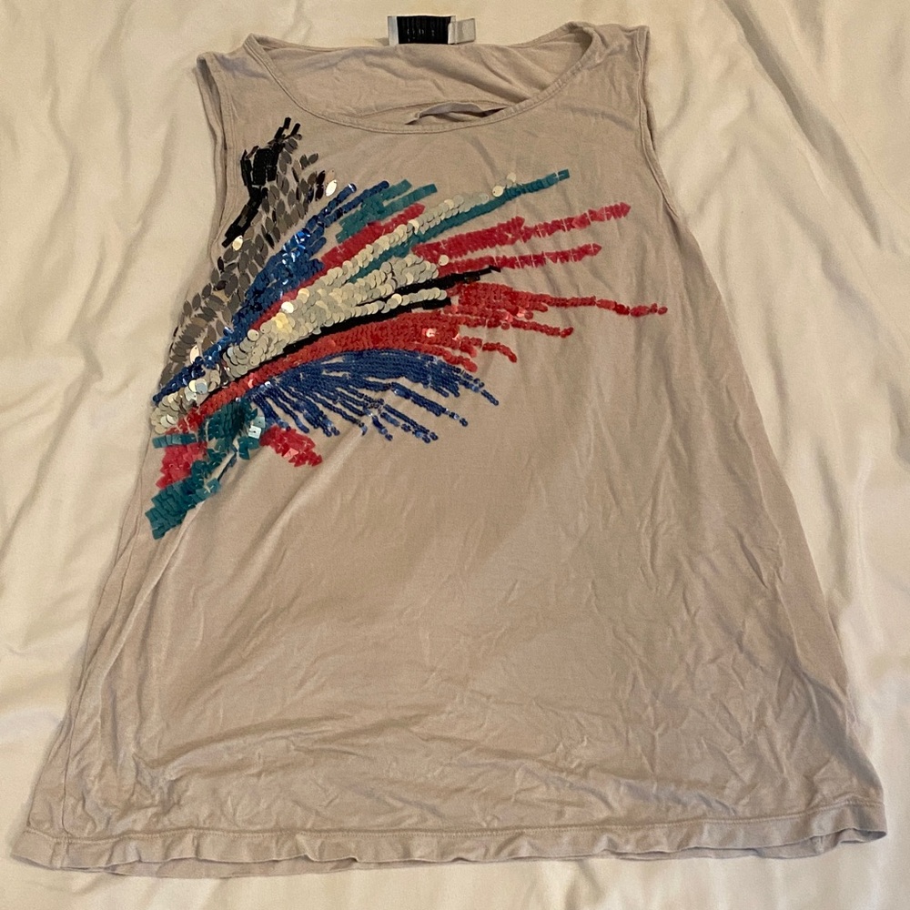 MINT Jodi Arnold Multicolor Embellished Tank Top